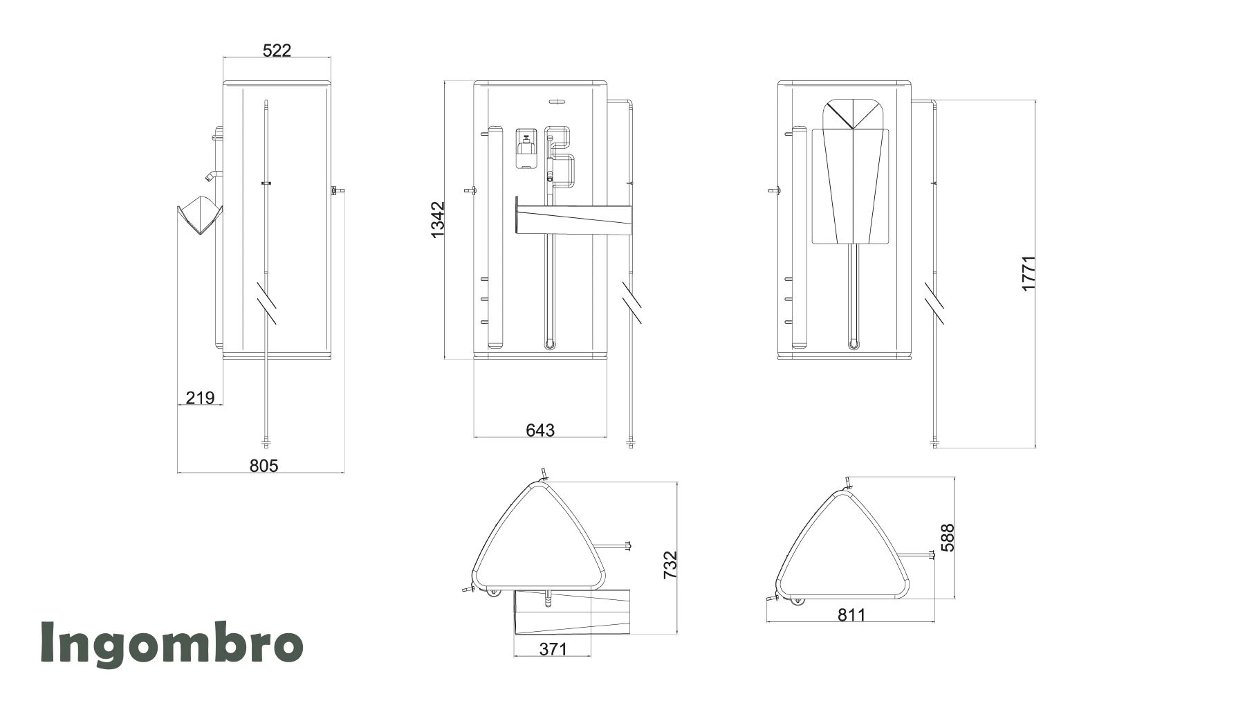Bìos footprint and dimensional drawings page