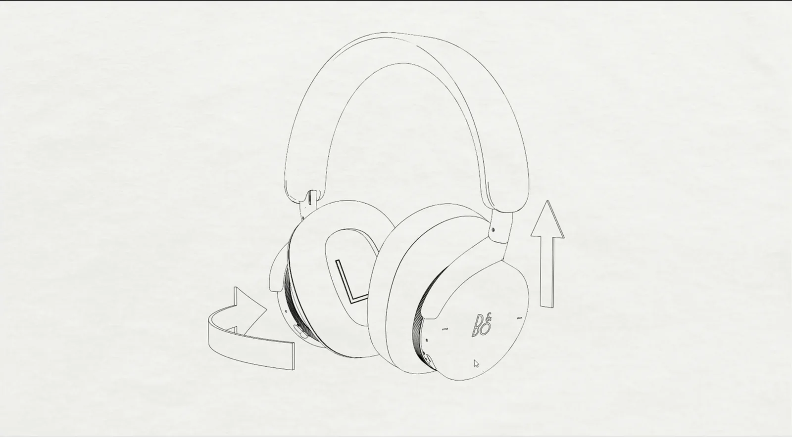 Storyboard frame showing the first three-quarter headphone reveal and camera movement