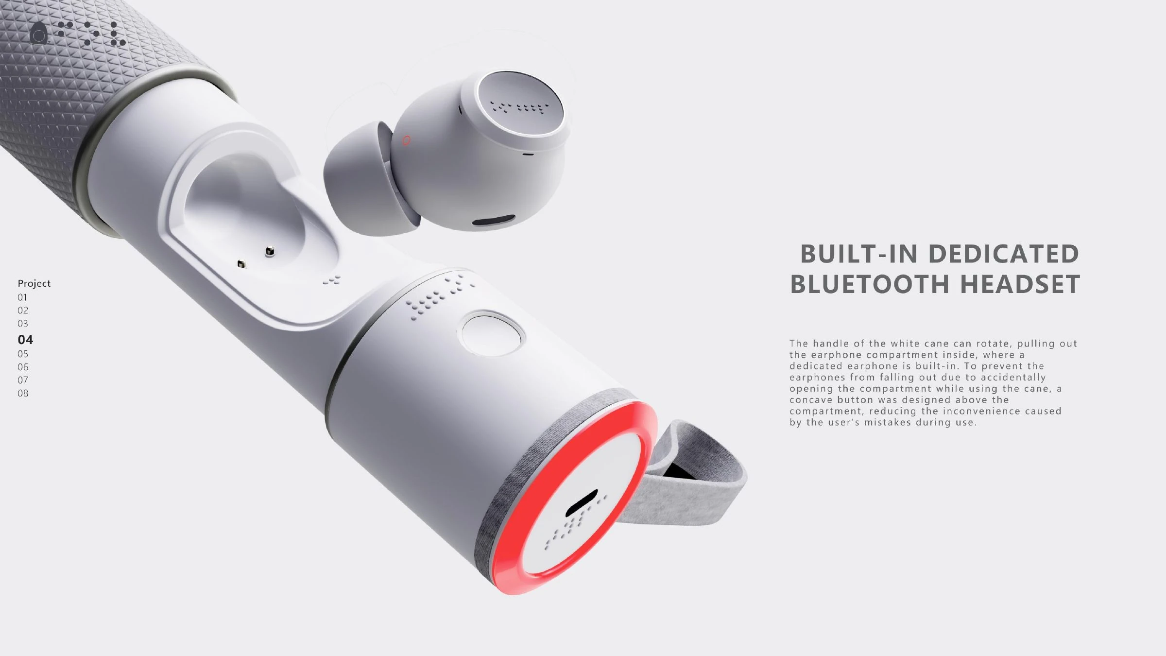 Field of Vision smart handle render with built-in Bluetooth headset feature