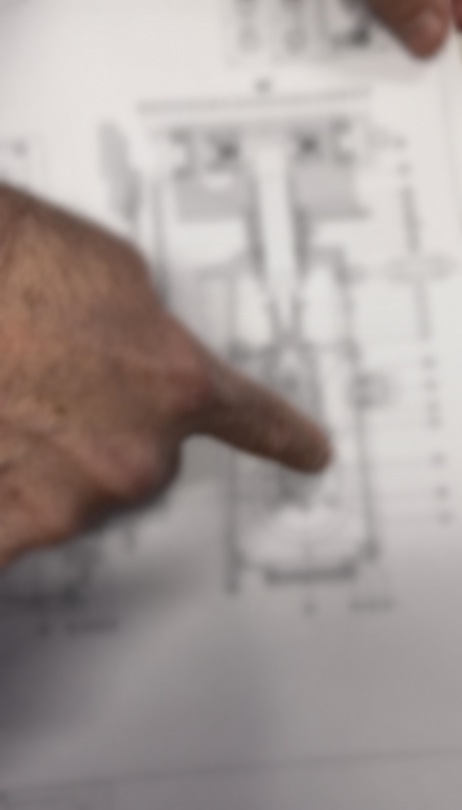 Permanently blurred engineering drawing used as a protected technical reference